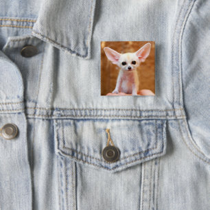 Cutest Baby Animals Fennec Fox 15 Cm Square Badge