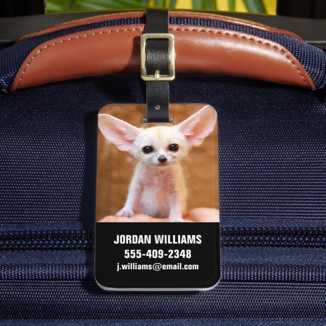 Cutest Baby Animals | Fennec Fox Luggage Tag (Front Insitu 2)