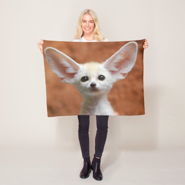 Cutest Baby Animals | Fennec Fox Pup Fleece Blanket (In Situ)