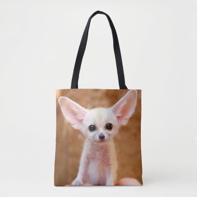 Cutest Baby Animals | Fennec Fox Tote Bag (Front)