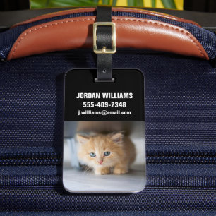 Cutest Baby Animals Fluffy Orange Kitten Luggage Tag