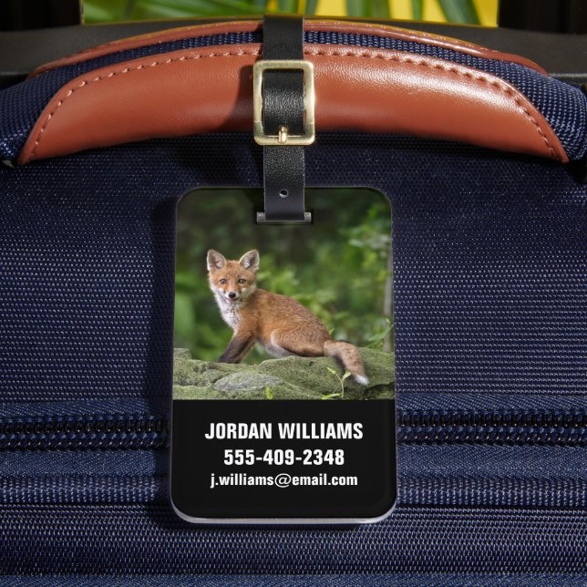 Cutest Baby Animals | Foxy Smile Luggage Tag (Front Insitu 2)