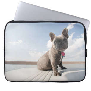 Cutest Baby Animals French Bulldog Boating Laptop Sleeve
