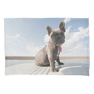 Cutest Baby Animals   French Bulldog Boating Pillowcase