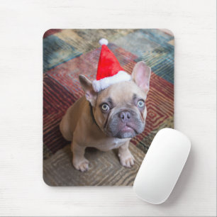 Cutest Baby Animals   French Bulldog Christmas Mouse Mat