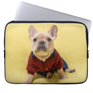 Cutest Baby Animals French Bulldog Dressed Laptop Sleeve