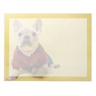 Cutest Baby Animals French Bulldog Dressed Notepad