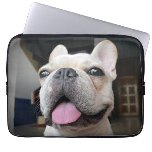 Cutest Baby Animals French Bulldog Face Laptop Sleeve