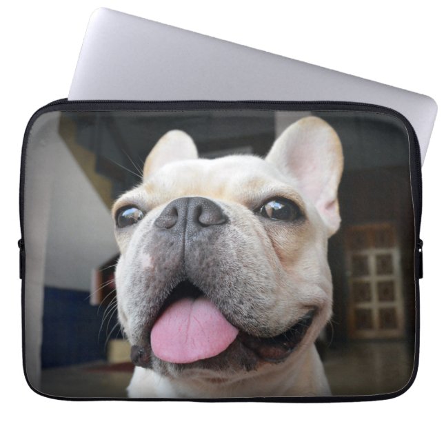 Cutest Baby Animals | French Bulldog Face Laptop Sleeve (Front)