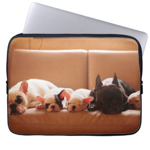 Cutest Baby Animals French Bulldog Family Laptop Sleeve