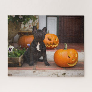 Cutest Baby Animals   French Bulldog Halloween Jigsaw Puzzle