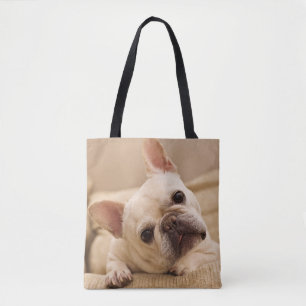 Cutest Baby Animals   French Bulldog Head Tilt Tote Bag