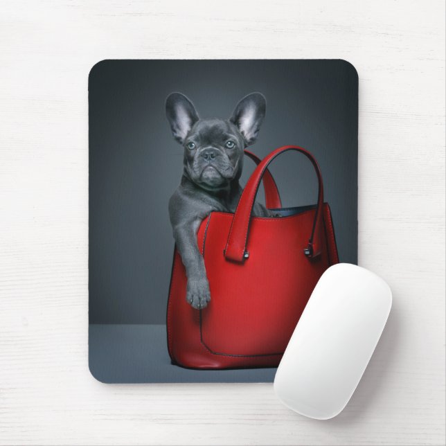 Cutest Baby Animals | French Bulldog in Handbag Mouse Mat (With Mouse)