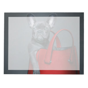 Cutest Baby Animals French Bulldog in Handbag Notepad