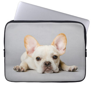 Cutest Baby Animals French Bulldog Lying Down Laptop Sleeve