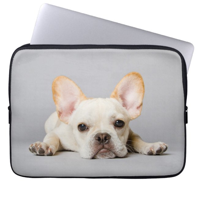 Cutest Baby Animals | French Bulldog Lying Down Laptop Sleeve (Front)
