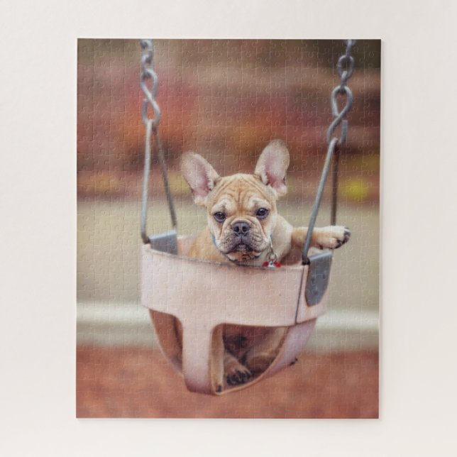 Cutest Baby Animals | French Bulldog Playground Jigsaw Puzzle (Vertical)
