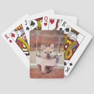 Cutest Baby Animals French Bulldog Playground Playing Cards