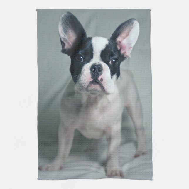 Cutest Baby Animals | French Bulldog Puppy Tea Towel (Vertical)