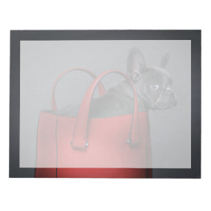 Cutest Baby Animals   French Bulldog Red Hand Bag Notepad