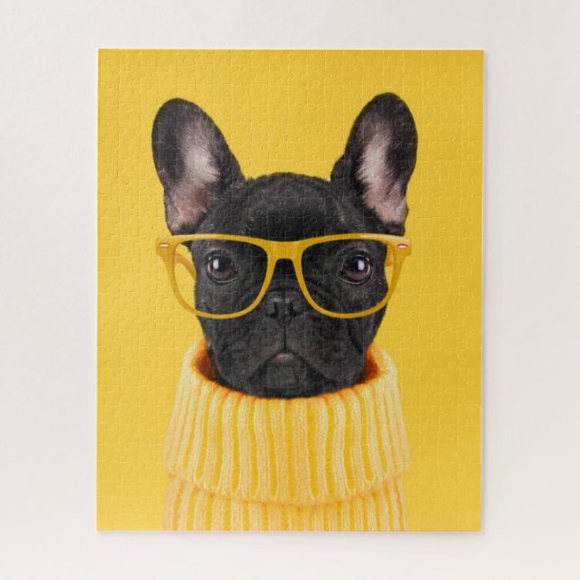Cutest Baby Animals | French Bulldog Sunglasses Jigsaw Puzzle (Vertical)