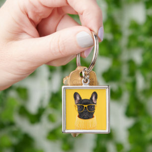 Cutest Baby Animals French Bulldog Sunglasses Key Ring