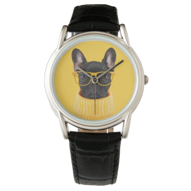 Cutest Baby Animals | French Bulldog Sunglasses Watch (Front)