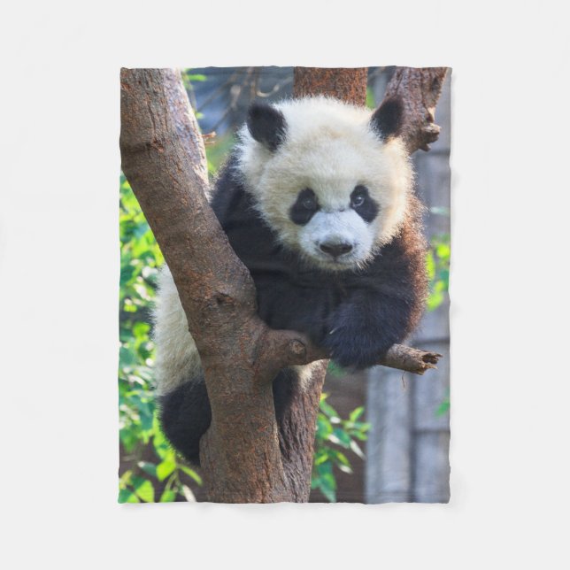 Cutest Baby Animals | Giant Panda Cub Fleece Blanket (Front)