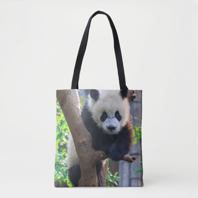 Cutest Baby Animals | Giant Panda Cub Tote Bag (Front)
