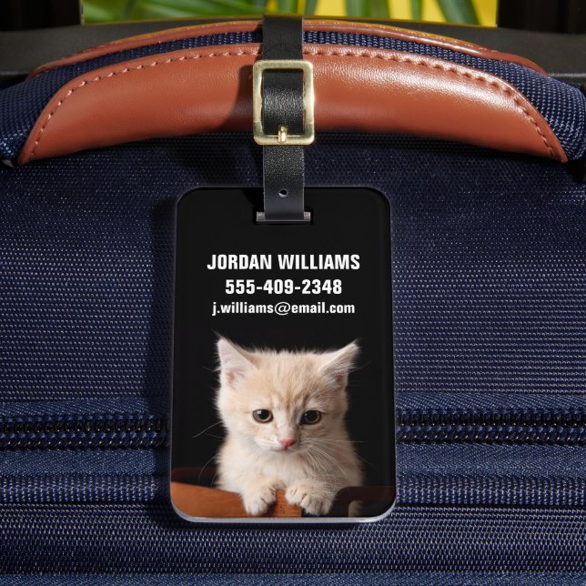 Cutest Baby Animals | Ginger Kitten Luggage Tag (Front Insitu 2)