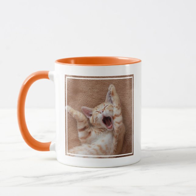 Cutest Baby Animals | Ginger Kitten Yawning Mug (Left)