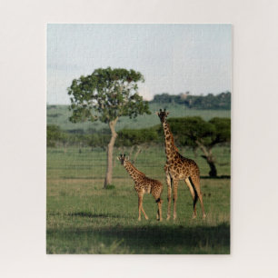 Cutest Baby Animals   Giraffe Calf & Mama Jigsaw Puzzle