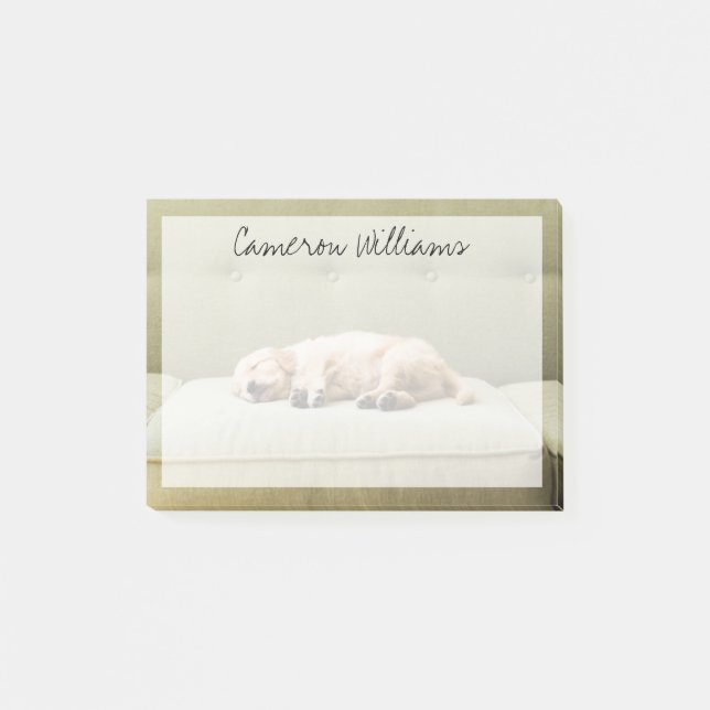 Cutest Baby Animals | Golden Retriever Puppy 2 Post-it Notes (Front)