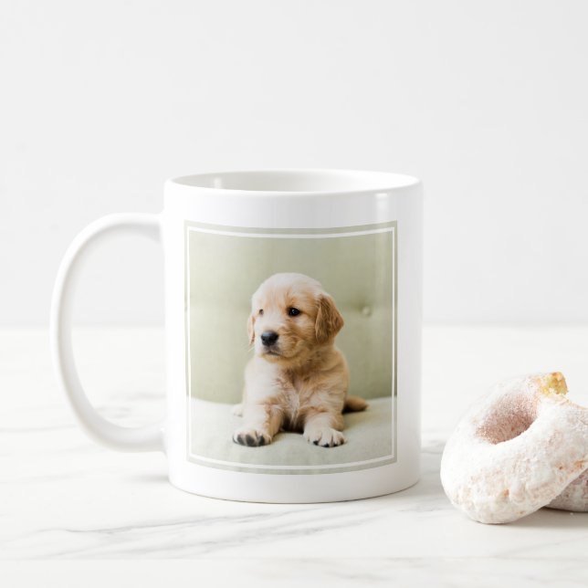 Cutest Baby Animals | Golden Retriever Puppy Coffee Mug (With Donut)