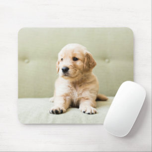 Cutest Baby Animals Golden Retriever Puppy Mouse Mat