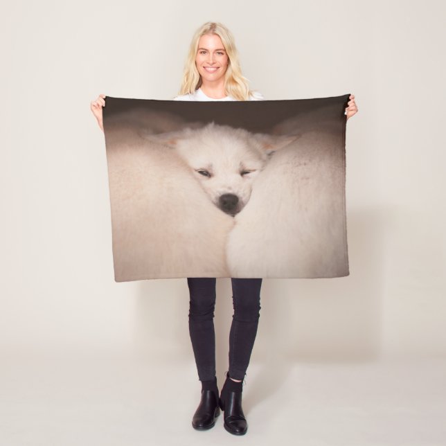 Cutest Baby Animals | Golden Retriever Snuggle Fleece Blanket (In Situ)