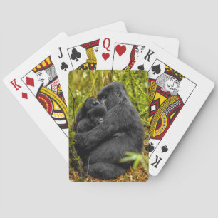 Cutest Baby Animals Gorilla & Baby Playing Cards