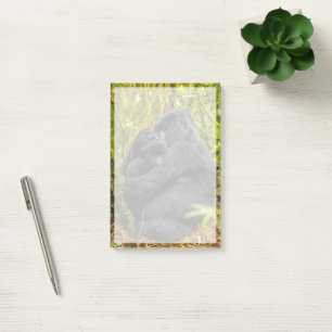Cutest Baby Animals   Gorilla & Baby Post-it Notes