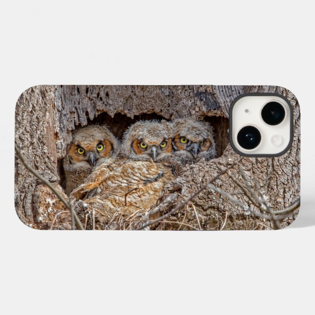 Cutest Baby Animals | Great Horned Chicks Case-Mate iPhone Case (Back (Horizontal))