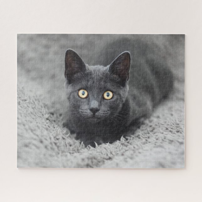 Cutest Baby Animals | Grey Cat Jigsaw Puzzle (Horizontal)