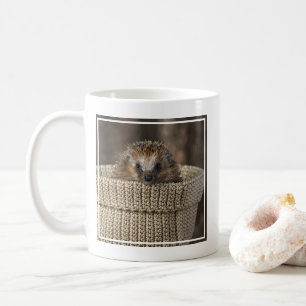 Cutest Baby Animals   Hedgehog in a Basket Coffee Mug