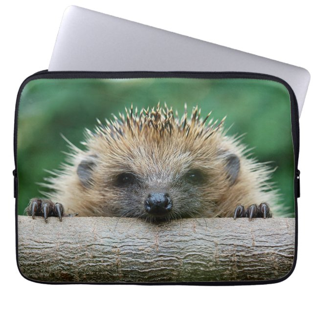 Cutest Baby Animals | Hedgehog Smile Laptop Sleeve (Front)