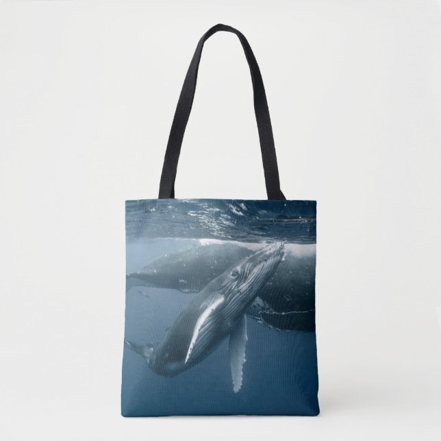 Cutest Baby Animals | Humpback Whale Calf Tote Bag (Front)