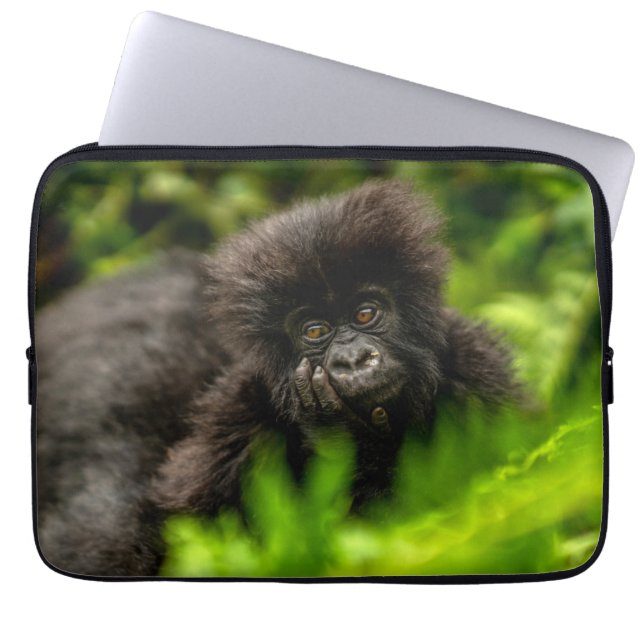 Cutest Baby Animals | Infant Mountain Gorilla Laptop Sleeve (Front)