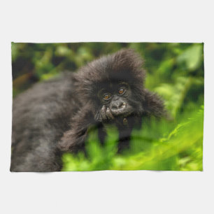 Cutest Baby Animals Infant Mountain Gorilla Tea Towel