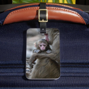 Cutest Baby Animals   Japanese Monkey & Baby Luggage Tag