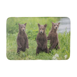 Cutest Baby Animals   Kamchatka Brown Bear Cubs Bath Mat