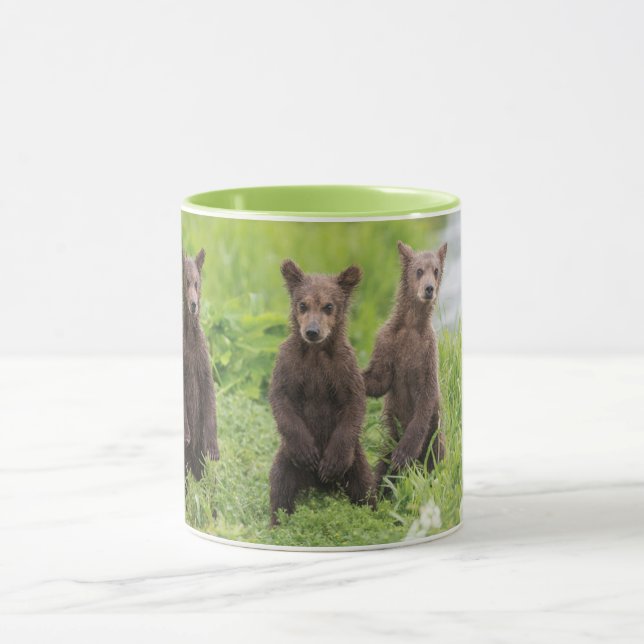 Cutest Baby Animals | Kamchatka Brown Bear Cubs Mug (Center)