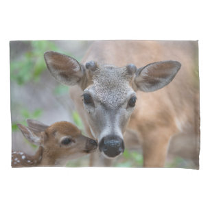 Cutest Baby Animals Key Deer Stag & Fawn Pillowcase