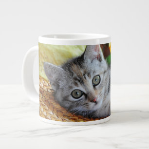 Cutest Baby Animals   Kitten Lounging Large Coffee Mug